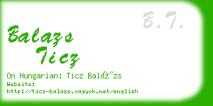 balazs ticz business card